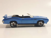 2008 Hot Wheels '70 Pontiac GTO Convertible Metallic Light Blue Die Cast Toy Car Vehicle
