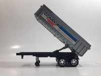 Extremely Rare Vintage 1973 Lesney Matchbox Super Kings Ford LTS Series CONDOR Les Services Rapides White Semi Tractor Truck with Grey Hydraulic Dumper Trailer Die Cast Toy Car Vehicle