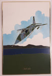 Vintage SEPECAT Jaguar Fighter Jet Airplane Plastic Wall Plaque Decor British/French