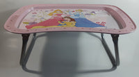 Disney Princess Rapunzel, Belle, Cinderella Light Pink Folding Metal Lunch TV Tray TV Collectible