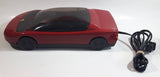 Vintage Kinyo Red and Black Plastic Sports Car Shaped VHS Video Cassette Tape Rewinder 13" Long