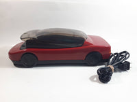 Vintage Kinyo Red and Black Plastic Sports Car Shaped VHS Video Cassette Tape Rewinder 13" Long