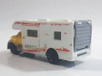 2010 Matchbox Off-Road Adventure MBX Motor Home RV Yellow White MB756 Die Cast Toy Car Recreational Vehicle with Opening Rear Gate