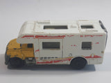 2010 Matchbox Off-Road Adventure MBX Motor Home RV Yellow White MB756 Die Cast Toy Car Recreational Vehicle with Opening Rear Gate