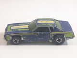 Vintage 1979 Hot Wheels Speedway Specials Monte Carlo Stocker Dark Enamel Blue Die Cast Toy Car Vehicle - Made in Hong Kong