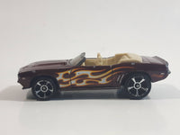 2017 Hot Wheels HW Flames '69 Camaro Convertible Brown Die Cast Toy Car Vehicle