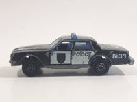 Vintage Majorette No. 240 Chevrolet Impala N31 Police Black and White 1/69 Scale Die Cast Toy Car Vehicle with Opening Doors