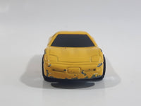 2000 Hot Wheels Corvette Yellow Die Cast Toy Car Vehicle McDonald's Happy Meal