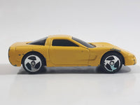 2000 Hot Wheels Corvette Yellow Die Cast Toy Car Vehicle McDonald's Happy Meal