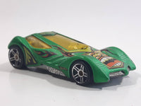 2010 Hot Wheels Race World Cave Sinistra Satin Metallic Green Die Cast Toy Car Vehicle