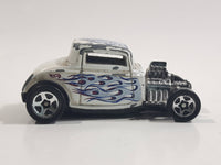 1999 Hot Wheels '32 Ford Roadster Metallic White Die Cast Toy Hot Rod Car Vehicle