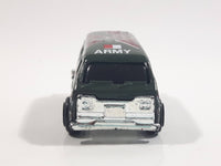 Unknown Brand Military Army Transport Van Dark Green Dark Red and White Camouflage Die Cast Toy Car Vehicle
