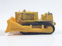 Unknown Brand CAT Bulldozer Yellow Plastic Blade Die Cast Toy Car Construction Equipment Vehicle with Black Rubber Tracks