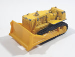 Unknown Brand CAT Bulldozer Yellow Plastic Blade Die Cast Toy Car Construction Equipment Vehicle with Black Rubber Tracks