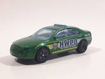 2013 Hot Wheels Police Pursuit Ford Fusion HWPD Police Metalflake Green Die Cast Toy Car Cop Law Enforcement Vehicle