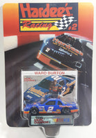 1993 Racing Champions Hardee's Racing #2 Ward Burton Hardee's Fresh Fried Chicken Mello Yello Chevy Lumina Dark Blue Die Cast Toy Race Car Vehicle with Collector Card and Display Stand - New in Package Sealed