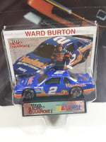 1993 Racing Champions Hardee's Racing #2 Ward Burton Hardee's Fresh Fried Chicken Mello Yello Chevy Lumina Dark Blue Die Cast Toy Race Car Vehicle with Collector Card and Display Stand - New in Package Sealed