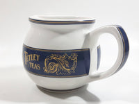 Tetley Teas Since 1837 White and Dark Blue Ceramic Tea Creamer Jug Pitcher