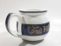 Tetley Teas Since 1837 White and Dark Blue Ceramic Tea Creamer Jug Pitcher