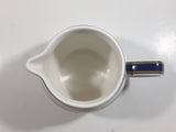 Tetley Teas Since 1837 White and Dark Blue Ceramic Tea Creamer Jug Pitcher