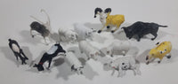 Vintage Plastic Farm Livestock Ram, Goats, Sheep, Bison Toys Made in Hong Kong Lot of 12