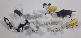 Vintage Plastic Farm Livestock Ram, Goats, Sheep, Bison Toys Made in Hong Kong Lot of 12