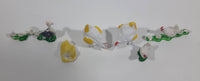 Vintage Plastic Farm Chickens, Hens, Baby Chicks, Goose, Baby Geese Toys Made in Hong Kong Lot of 6