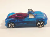 1997 Hot Wheels Phantom Racers Power Pipes Clear Blue Plastic Body Die Cast Toy Car Vehicle