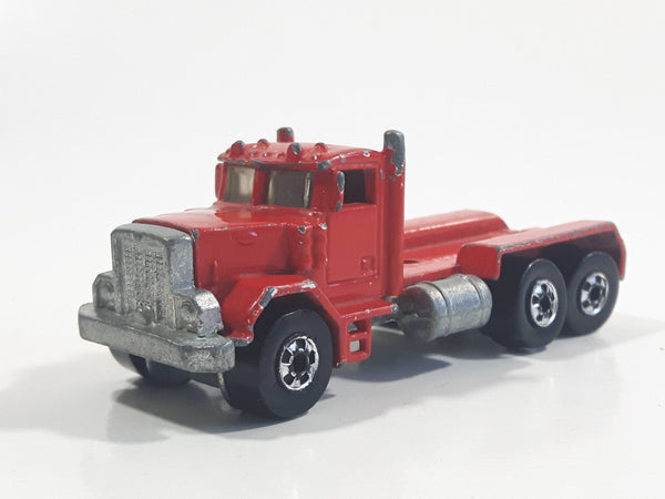 1989 Hot Wheels Peterbilt Dump Truck Semi Rig Red Die Cast Toy Car Vehicle - BW Hong Kong