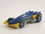 2010 Hot Wheels Trick Tracks RD-01 Metalflake Blue Die Cast Toy Race Car Vehicle