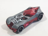 2011 Hot Wheels Halloween Ettorium Metalflake Grey and Red Die Cast Toy Car Vehicle