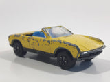 Vintage PlayArt VW Porsche 914 Convertible Yellow Die Cast Toy Car Vehicle - Made in Hong Kong