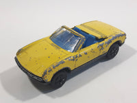 Vintage PlayArt VW Porsche 914 Convertible Yellow Die Cast Toy Car Vehicle - Made in Hong Kong