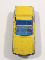 Vintage PlayArt VW Porsche 914 Convertible Yellow Die Cast Toy Car Vehicle - Made in Hong Kong