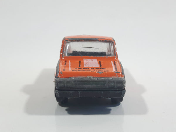 Vintage PlayArt Mazda Pickup Truck 24 Hour Service Orange Die Cast Toy ...