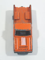 Vintage PlayArt Mazda Pickup Truck 24 Hour Service Orange Die Cast Toy Car Vehicle - Made in Hong Kong