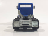 Vintage Majorette GMC Brigadier Style Semi Tractor Truck Blue 1/60 Scale Die Cast Toy Car Vehicle with Opening Hood