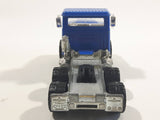 Vintage Majorette GMC Brigadier Style Semi Tractor Truck Blue 1/60 Scale Die Cast Toy Car Vehicle with Opening Hood