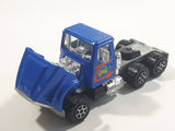 Vintage Majorette GMC Brigadier Style Semi Tractor Truck Blue 1/60 Scale Die Cast Toy Car Vehicle with Opening Hood