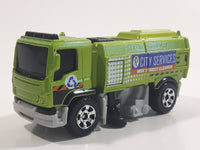 2016 Matchbox MBX Adventure MBX Street Cleaner Metalflake Green Die Cast Toy Car Vehicle