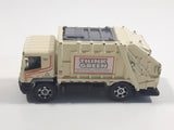 2008 Matchbox City Action Garbage Truck Cream White Die Cast Toy Car Vehicle