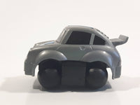 Vintage Tonka 2" Stubby Dark Grey Pullback Motorized Friction Die Cast Toy Car Vehicle with Spherical Wheels Made in Hong Kong