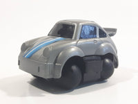 Vintage Tonka 2" Stubby Dark Grey Pullback Motorized Friction Die Cast Toy Car Vehicle with Spherical Wheels Made in Hong Kong