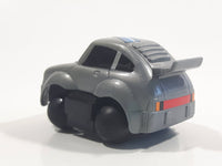 Vintage Tonka 2" Stubby Dark Grey Pullback Motorized Friction Die Cast Toy Car Vehicle with Spherical Wheels Made in Hong Kong