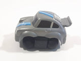 Vintage Tonka 2" Stubby Dark Grey Pullback Motorized Friction Die Cast Toy Car Vehicle with Spherical Wheels Made in Hong Kong