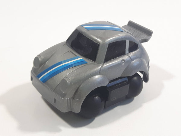 Vintage Tonka 2" Stubby Dark Grey Pullback Motorized Friction Die Cast Toy Car Vehicle with Spherical Wheels Made in Hong Kong