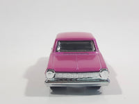 2017 Hot Wheels HW Flames '63 Chevy II Metalflake Pink Die Cast Toy Muscle Car Vehicle