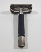 Vintage Gillette Safety Razor Face Shaver Metal with Black Handle Made in U.S.A.