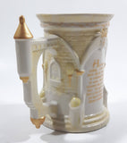 Rare Disney Parks Beauty and The Beast 3D Embossed Castle Shaped 5" Tall Ceramic Stein Mug