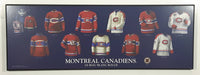 Montreal Canadiens NHL Ice Hockey Team "Le Bleu Blanc Rouge" Jersey History 5" x 15" Wall Plaque Board